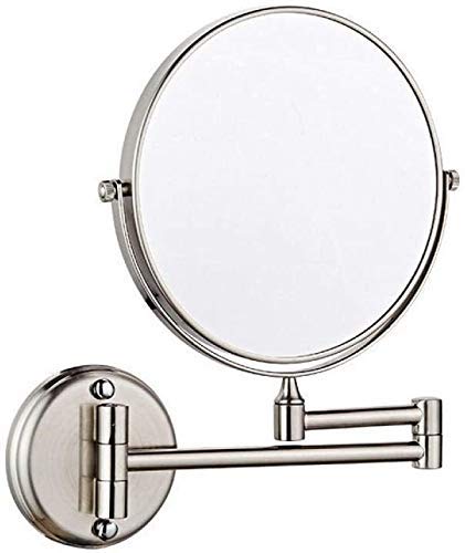 Miroir grossissant 3 Fois haut de gamme en nickel brossé durable pour salle d'eau