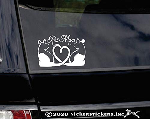 Rat Mom Decal | Nickerstickers® Pet Hooded Rat Vinyl Window Decal Sticker #TOP1