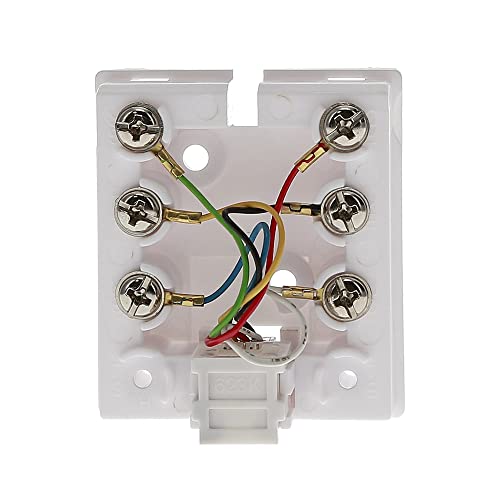 Beszin (1-Piece) RJ12 (6P6C) Modular Single Port Surface Mount Jack Box White for Telehone/Phone Line with Mounting Screws by Beszin - Used condition - Image 6