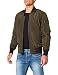 Bomber Jacket, Blouson avec Bords-Côtes aux Col, Poignets et Ceinture, darkolive/black, Taille XL