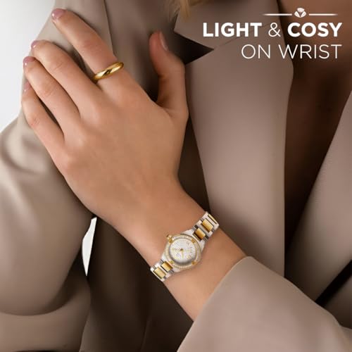 Image of Carlington Diva Series Analog Women Wrist Watches with Stainless Steel Chain Strap | Premium Fashion Watches for Ladies | CT - 116