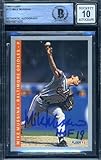 Mike Mussina Gem Mint 10 Beckett BAS Signed 1993 Fleer Autograph - Baseball Slabbed Autographed Cards