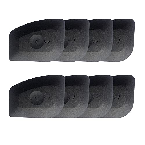 Pan Scrapers Dish Scraper Tool Set, 8Pack Cast iron Cleaner Scraper Multifunctional Scraper Polycarbonate Plastic Pan Pot Scraper, Iron Skillet Scraper Scrubber for Cleaning Grease, Kitchen (Black)