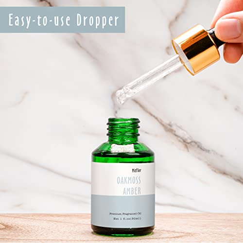 Oakmoss Amber Fragrance Oil, Mitflor Single Scented Oil, Large Size Premium Grade Fragrance Oil For Diffuser, Soap & Candle Making Scent, Aromatherapy Oil, Natural Woody Scent For Home Fragrance, 30Ml #TOP2