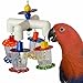 Super Bird Creations SB634 Foraging 4 Way Forager Bird Toy With Clear Acrylic Cups, Medium to Large Size, 12" x 7" x 7"
