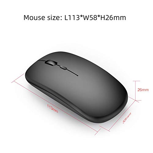 Andoer HXSJ M90 Dual Mode Wireless Mouse BT5.0 2.4G Optical Mouse Ergonômico Recarregável Mouse 1600