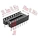 LQ Industrial 20PCS IC Socket Adapter 2.54mm Pitch Dual Row 16 Pin for Electronic Development Board Computer Hardware Analog Circuits