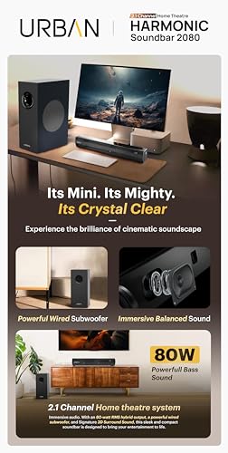 Image of URBAN Harmonic 2080 80W Soundbar | 2.1 Channel