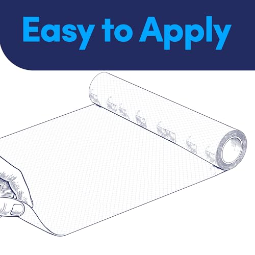 Image of ECHOtape ME-W8306 Self-Adhesive Stucco Fiberglass Mesh Tape for Profiles and Trims | Outdoor Construction Tape | Drywall Repair | Mesh Contactor | Blue or White | 36 in x 150 yds