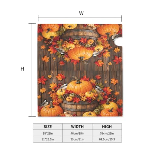 Image of Autumn Magnetic Mailbox Cover Farmhouse Fall Pumpkin Birds Maple Leaf Rustic Thanksgiving Mailbox Wrap Post Cover Standard Size 21x18Inch for Garden Yard Outdoor Seasonal Decor