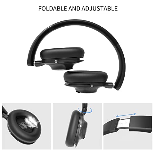 Sades D803 Bluetooth Over Ear Headphones Wired And Wireless Stereo Headsets Foldable Stereo Headset Micro Sd/Tf, Fm For Cell Phone,Pc,Soft Earmuffs Headsets #TOP4