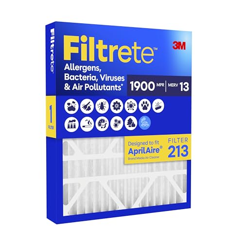 Image of Filtrete 213 Air Filter Replacement, MERV 13, MPR 1900, 1 HVAC Filter