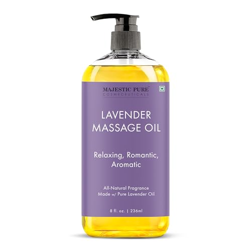 MAJESTIC PURE Lavender Massage Oil for Massage Therapy - Refreshing,