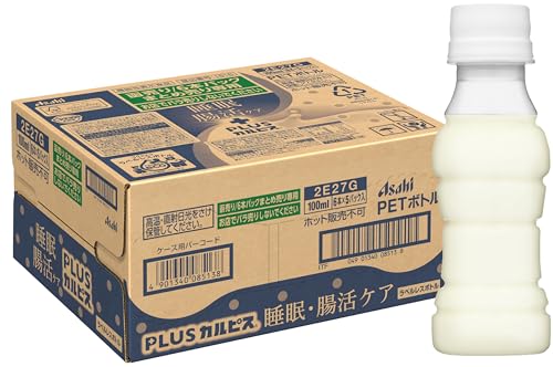 カルピス由来の乳酸菌科学 アサヒ飲料 PLUSカルピス 睡眠・腸活ケア ラベルレス 100ml×30本 [機能性表示食品] [睡眠の質を高める/腸内環境を整えるのに役立つ] [ガセリ菌CP2305株] [常温保存可能]
