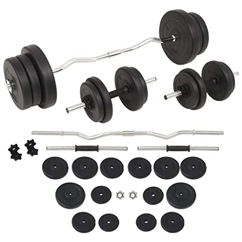 132.3 lb Barbell and Dumbbell Set Cement Plates and Star