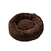 SEDOXX Small Medium Cat Bed Donut Kitty Bed Cat Beds for Indoor Cats Round Pet Beds Fluffy Puppy Beds Cat Sleeping Bed Warm Cozy Washable Soft Plush,50cm,Brown