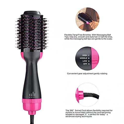 Gengxin Hair Dryer Brush,Volumizer 4 In 1 Hot Air Brush Styler Curler Comb Roller One Step Electric Ion Blow Dryer Brush Hair Straightener… #TOP1