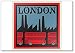 Aimant de réfrigérateur Motif bus londonien Rouge