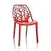 Produktbild hjh OFFICE Schalenstuhl Gartenstuhl ARTIFO TRI Kunststoff Esszimmerstuhl Indoor und Outdoor, stapelbar, 729448 Rot