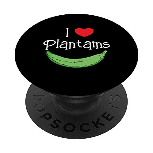I Love Plantains - Heart Your Banana - Amante del Platano PopSockets Grip and Stand for Phones and Tablets