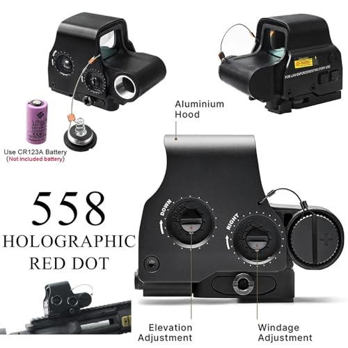 558 G33 Holographic Reflex Sight Scope with G33 3X Magnifier Combo Built-in Flip QD Mount, Red & Green Dot