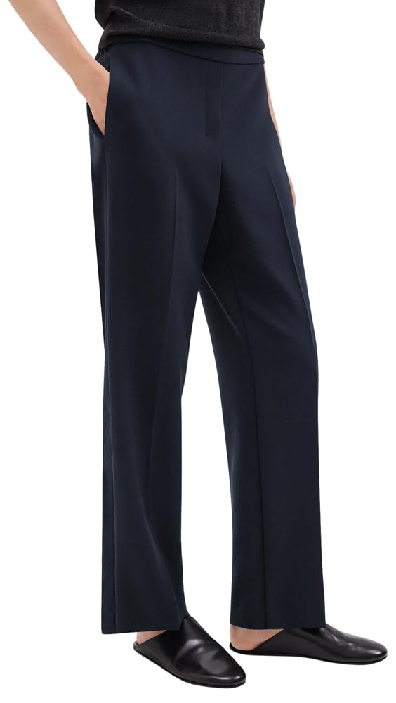 Theory Women's Crepe Wide Pull On Pant, Blue by Theory - Image 2