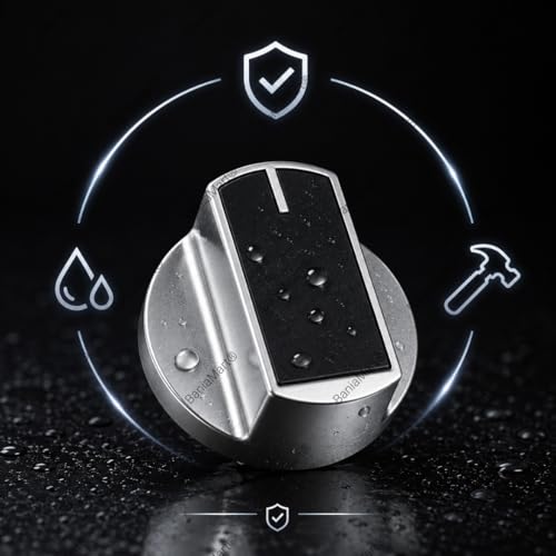 Image of Gas Stove Knobs Set, Manual Ignition Buttons, Compatible with All Gas Chulhas (3, Metal Silver)