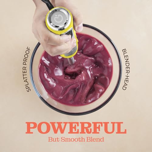 Powerful Immersion Blender, Electric Hand Blender 500 Watt with Turbo Mode, Detachable Base. Handheld Kitchen Gadget Blender Stick for Soup, Smoothie, Puree, Baby Food, 304 Stainless Steel Blades by Peach Street - Image 4