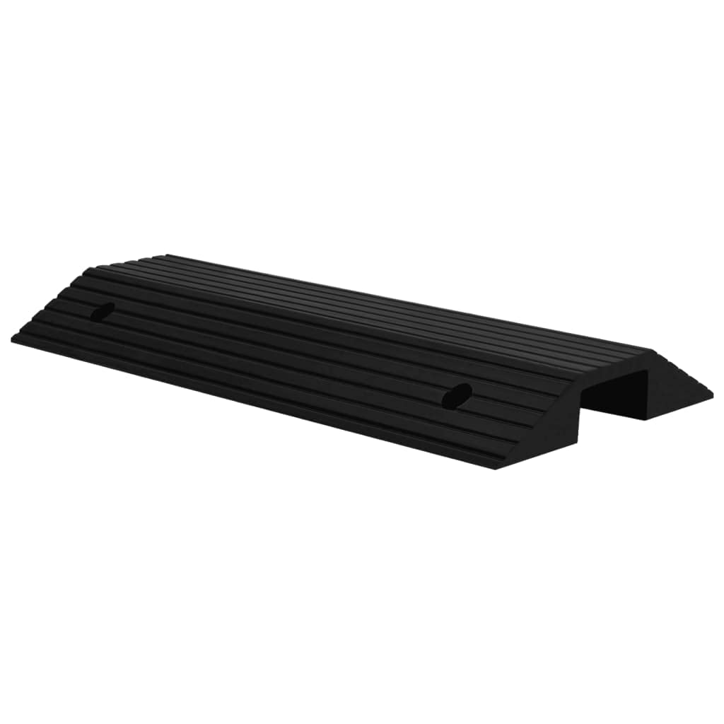 vidaXL 2X Rampa de Umbral Puente Carretera Puerta Acera Sillas de Ruedas Andador Coche Scooter Carritos Antideslizante Desmontable Goma 80x40x8 cm