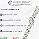 Corderie Italiane 6000402 – 00 Braid Nautica, 04 mm-010 MT, weiß mit Etikett Kunststoff blau, Farbe: weiß mit blau Marker