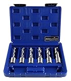 Accusize Industrial Tools 6pcs/Set H.S.S. Fully Ground Drill Sets with 3/4' Weldon Shank, 2inch Cutting Depth, 0519-5002