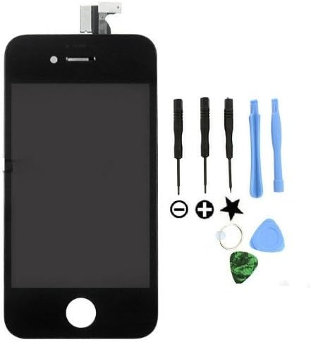 Jm Goods Inc@ OEM Quality Apple Iphone 4s Black LCD & Digitizer Touch Screen Assembly Replacement Part with Tools and Premium Hd Clear Screen Protector