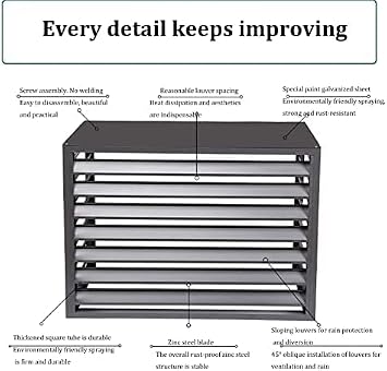 Outdoor Air Conditioning Cover Decorative Privacy Screen, Aluminum All-weather Central Air Conditioner Protection Cover For Outside Units,freestanding Enclosure To Cover Garbage Or Ac Units,