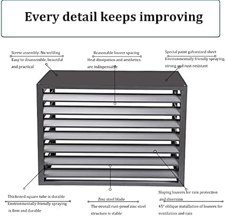 Outdoor Air Conditioning Cover Decorative Privacy Screen, Aluminum All-weather Central Air Conditioner Protection Cover For Outside Units,freestanding Enclosure To Cover Garbage Or Ac Units,