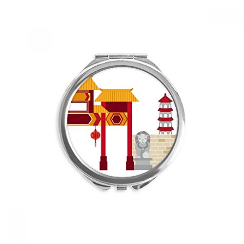 Miroir rond de poche pour corriger votre maquillage partout miroir portable motif lion