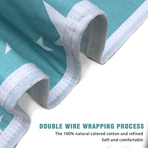 Waterproof Diaper Changing Pad (23.6"X 29.5"), Entyle Washable Reusable Breathable Leak Proof Infant Mattress Pad Portable Travel Baby Changing Mat (Blue Star） #TOP2