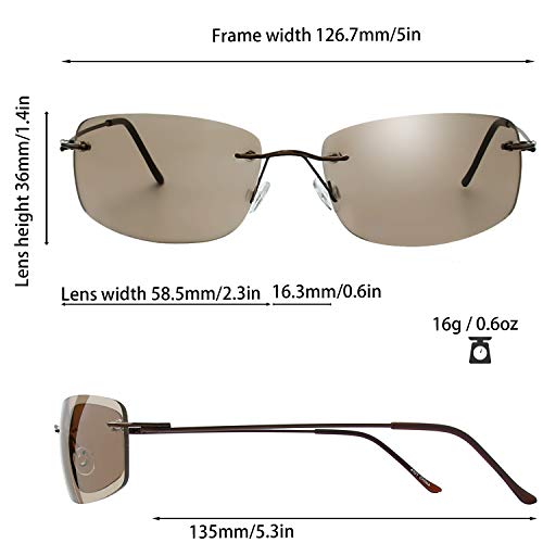 Image of The Fresh Minimalist Small Rectangular Sunglasses Clear Eyewear - Exquisite Packaging