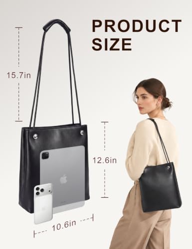 Bolso Tote Auralith para Mujer, Cuero PU Impermeable miniatura 5