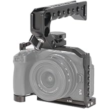 Hersmay Z 30 Camera Cage with Top Handle, Aluminium Full Cage for Nikon Z30 Camera Accessories with Quick Release Plate for Arca Stand, Cold Shoe, NATO Rail and 1/4" & 3/8" Holes