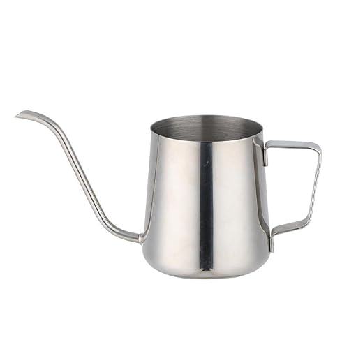 Hervidor de Café con Cuello de Cisne de Acero Inoxidable, Cafetera de Cuello de Cisne Larga - Taza de Café para Espumar con Marca de Medición para Cocina, Doméstica, Cafetería Hervidor de Café con Cuello de Cisne de Acero Inoxidable, Cafetera de Cuello de Cisne Larga - Taza de Café para Espumar con Marca de Medición para Cocina, Doméstica, Cafetería