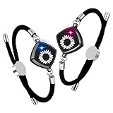 Long Distance Touch Bracelets Jewelry Set of 2, Remote Smart Connection Love Bracelet, People Around