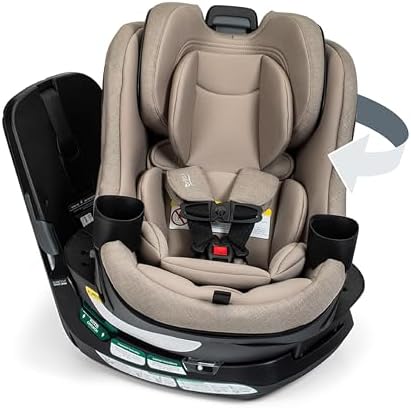 Britax Galaxy360 Slim Rotating Convertible Car Seat with SwivelSmooth Steel Ring – Teak