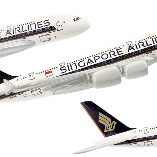 Modelo Singapur A380 escala 1:400 adorno de aviones para escritorio 3