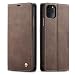 Produktbild QLTYPRI Hülle für iPhone 11 Pro Max, Vintage Dünne Handyhülle mit Kartenfach Geld Slot Ständer PU Ledertasche TPU Bumper Wallet Case Flip Schutzhülle Kompatibel mit iPhone 11 Pro Max - Kaffee Braun