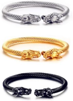 10MM Silver Bracelet Classic Dragon Head Silver Bracelet Temperament Men Silver Bracelet SQ104 image 4