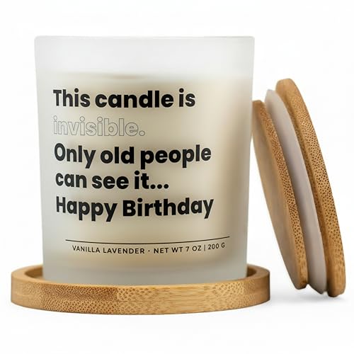Funny Birthday Gifts for Women and Men Sarcastic Gift for Friend Sister BFF Coworker Vanilla Lavender Soy Back and Body Hurts Candle Ready to Gift Box by Wick and Wit