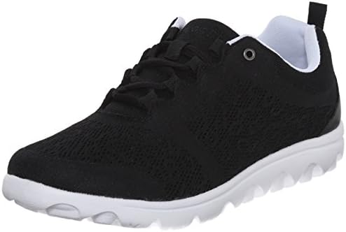 Propét Women's TravelActiv Sneakers Casual Lace-Up Shoes, Black, 8.5 XX-Wide