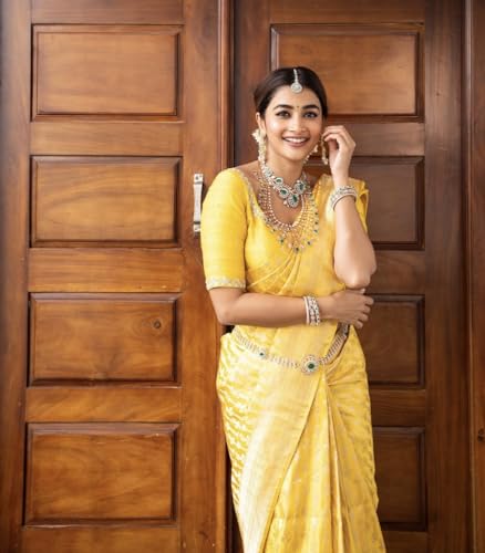 Avantika Fashion Kanjivaram Women's Soft Semi-Silk Banarasi Saree with Blouse, One size