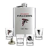 Atlanta Falcons Flask Gift Set with 1 Flask and 4 Shot Glasses