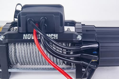 Novawinch Stinger 12000 lbs Electric Winch 12V - 12000 lb Synthetic Rope Motor Winch for Offroad, Truck, SUV, Trailer, Boat, ATV - Heavy Duty Vehicle Recovery System with 85 ft Synthetic Rope & Hook by Novawinch - Image 9